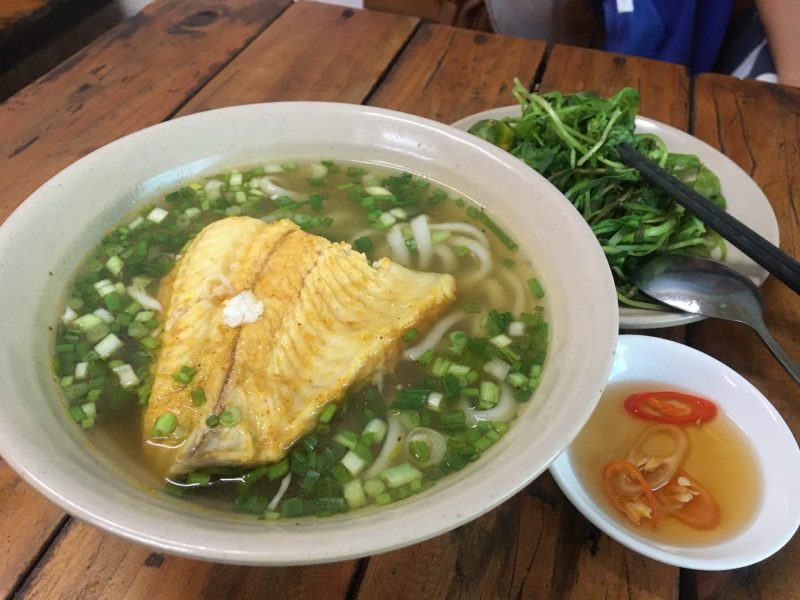 Bánh Canh Cá Hấp - Thick Rice Noodle Soup with Steamed Fish