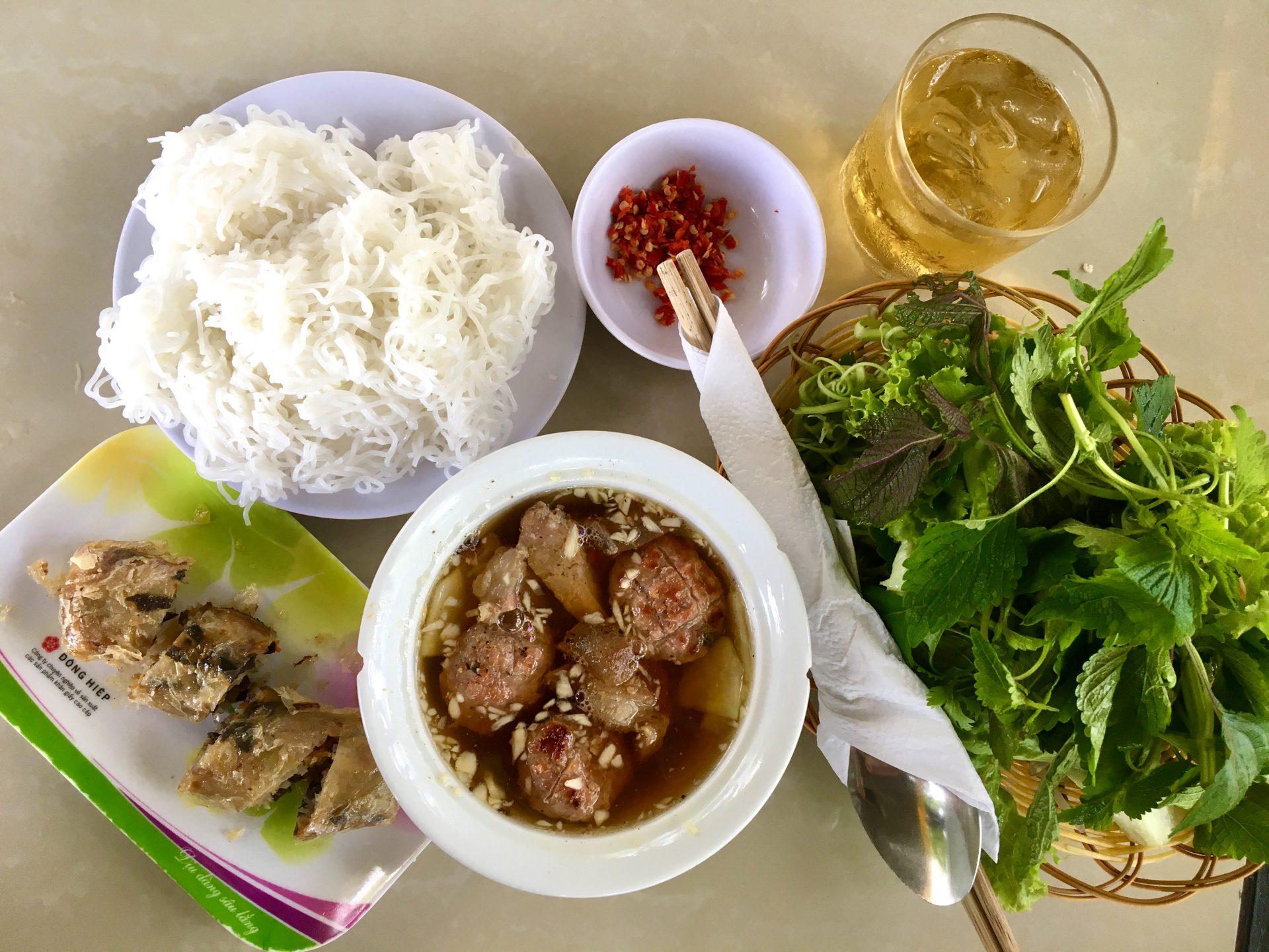 Common lunch in Vietnam