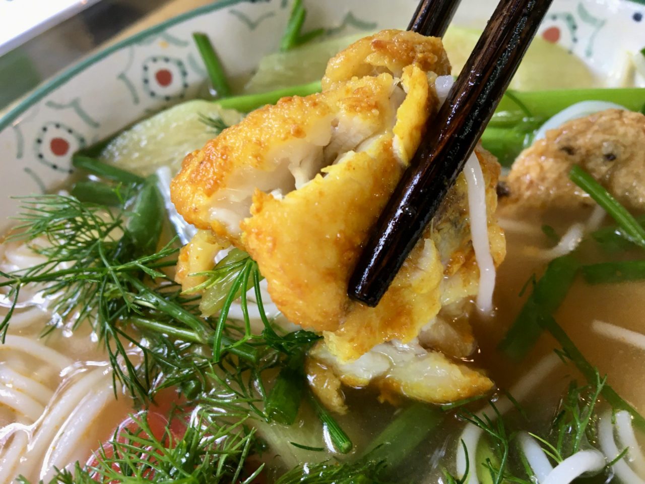 Fried Fish - Bún Cá Hải Phòng - Fried Fish Noodle Soup from Hai Phong