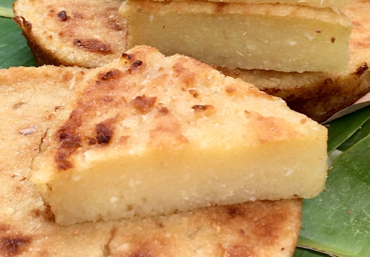 Cassava Cake Recipe (Filipino Cassava Bibingka) - Hungry Huy