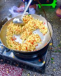 Making of fried corn