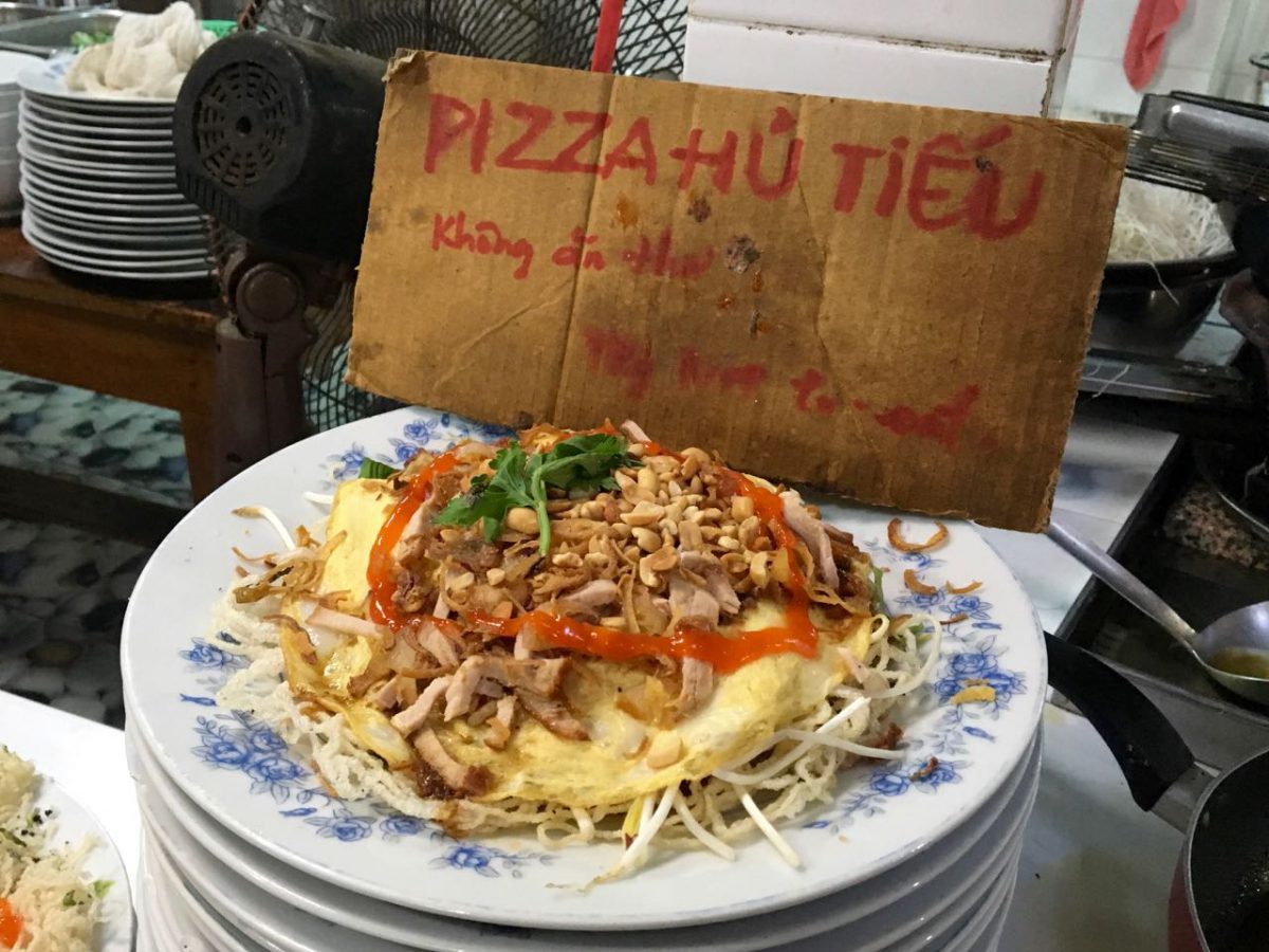 Pizza Hủ Tiếu - Vietnamese Rice Noodle Pizza