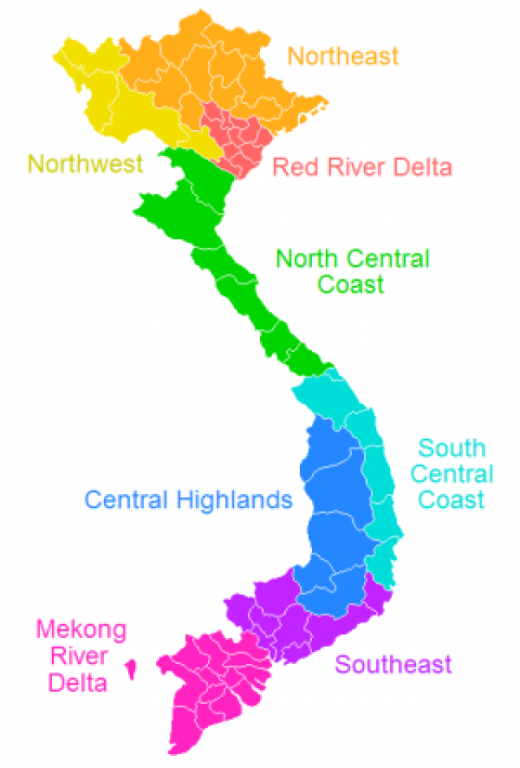 Vietnamese Regions Map